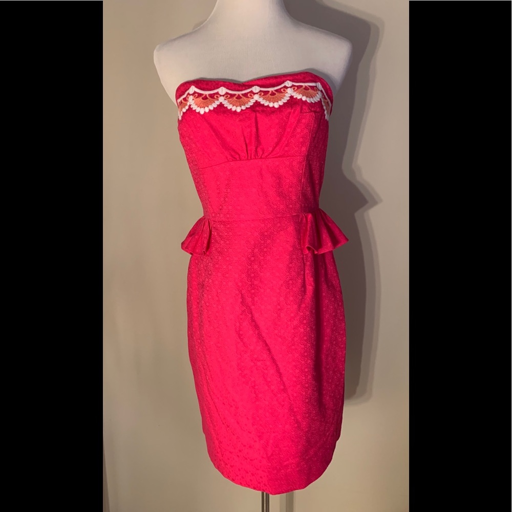 Lilly Pulitzer Strapless Textured Dress